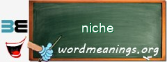 WordMeaning blackboard for niche